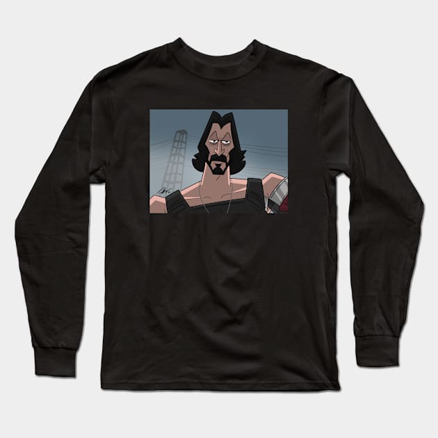 Cyber Keanu Long Sleeve T-Shirt by Tuckerjoneson13